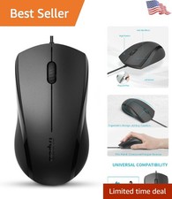 Matte Black Silent Mouse: 3 Button Ergonomic Design for Left & Right-Hand Use picture