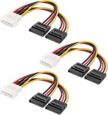 Cable Matters 3-Pack 4 Pin Molex to Dual SATA Power Y-Cable Adapter- 6 Inches picture