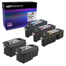 For Dell E525 E525W 5pk Toner Set 2x 593BBJX, 1x 593BBJV, 1x 593BBJW 1x 593BBJU picture
