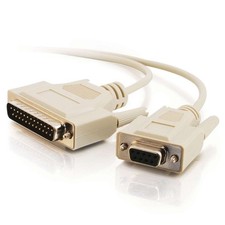 CablesToGo 03019 6ft DB25 Male to DB9 Female Serial RS232 Null Modem Cable picture