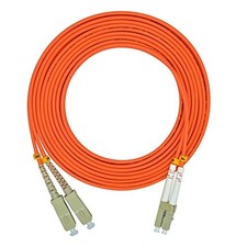 10 Meters 33FT LC To SC Duplex 62.5/125 OM1 Multimode Fiber Optic Cable picture