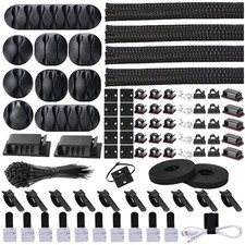 N NOROCME Cord Management Organizer Kit 4 Cable Sleeve Split with 41Self Adhe... picture