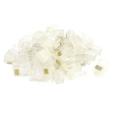 30 Pcs Clear Plastic 6P6C RJ11 Connector for Telephone Cable picture