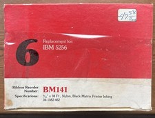 Burroughs Nu-kote Ribbons BM141 Box of  6 Sealed NOS IBM 5256 Black Printer Ink picture