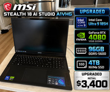 MSI Stealth 18 AI Studio A1VHG – RTX 4080 | 96GB RAM | 4TB SSD | Core Ultra 9 picture