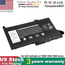 DJ1J0 Battery For Dell Latitude 12 7000 7280 7480 Series PGFX4 ONFOH 451-BBZL picture