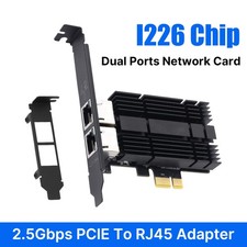 2.5G PCI-E Wired Network Card Intel I226 Chip Dual Port RJ45 Low Latency Gaming picture