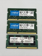 Crucial 4GB DDR3L-1600 SODIMM Laptop Memory Lot of 3 12GB Total Untested  picture