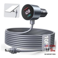 Car Adapter for Starlink Mini, Dual PD 30W + USB A 18W Ports for Cars 10FT Grey picture