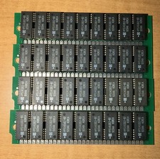 4x Vintage Hyundai NEW 4MB x 9-80 30 pin Simm HYM594000-80 Silver Pins 16MB picture