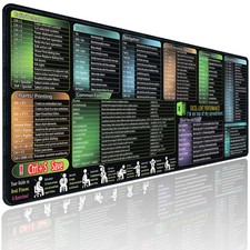 excel Cheat Sheet Mouse pad,Extra Large Office Keyboard Shortcuts Mousepad,Of... picture
