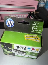 Genuine HP 3Pk 933 Ink Cartridges EXP FEB 2027 Cyan, Magenta Yellow June picture