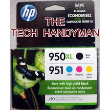 4-PACK HP GENUINE 950XL BLACK & 951 COLOR INK (RETAIL BOX) OFFICEJET PRO 8610 picture