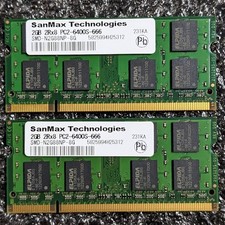 SanMax DDR2 4GB (2x2GB) SODIMM Laptop RAM Elpida Chips Unused picture