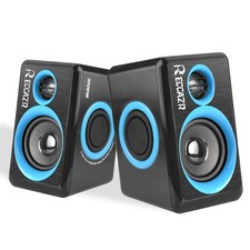 SP2040 Surround Computer Speakers Deep Bass USB Wired Powered Multimedia Blue picture