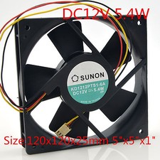SUNON Cooling Fan KD1212PTS1-6A 12V 5.4W 4.8W 12025 3pin 120x120x25mm 5