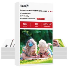 300PK Koala Double Sided Photo Paper Glossy 42lb 8.5x14 Inkjet Printer 160gsm picture