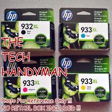 4-PACK HP GENUINE 932XL BLACK & 933XL COLOR INK  (NO RETAIL BOX) * * * * (2022+) picture