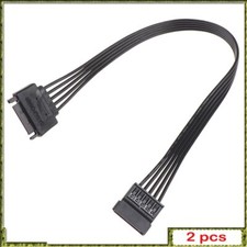 2pcs SATA 15Pin Male To Female Power Supply Cable SATA  for PC 30CM 15Pin SATA picture