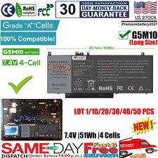 ✅LOT 1-50 G5M10 Battery for Dell Latitude E5450 E5550 15.6 inch WYJC2 8V5GX 51Wh picture