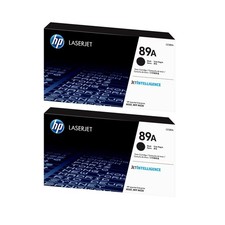 HP 89A Black Standard Yield Toner Cartridge, 5,000 Pages (CF289A), Pack Of 2 picture