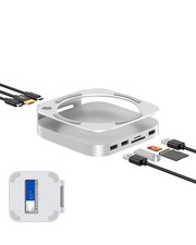 GEWOKLIY Mac mini M4/M5 Pro/M6 Dock Stand NVMe SSD Enclosure 4K@60Hz HDMI picture