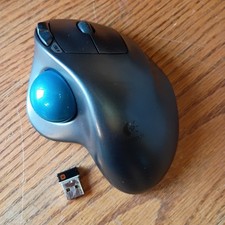 Logitech Trackman M570 Wireless Trackball Mouse w/USB Dongle Receiver TESTED picture