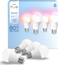 Philips Hue Essential Smart LED A19 Bulb, 4-Pack 4 Pack picture