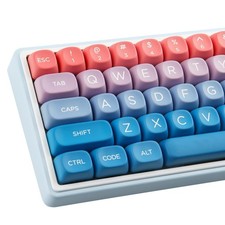143 PCS PBT Keycaps MOA Profile Cute Rainbow Candy Custom Mechanical Keyboard picture