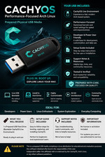 CachyOS Linux Bootable USB 32GB Prepared Physical Media and Setup Guide picture
