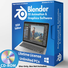 Professional 3D Animation Software (2024) Graphic Design, Video Game Creation CD picture