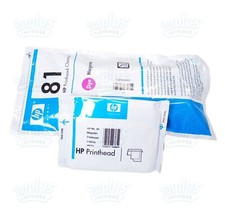 Genuine HP 81 Magenta Printhead & Cleaner C4952A DesignJet 5000 5500 5500ps picture