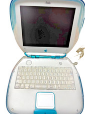 Apple iBook G3 Clamshell M2453 Blueberry Laptop w/Adapter Power-ON Junk 