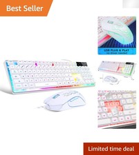 Stylish Ergonomic RGB Keyboard & Mouse Set for PC/Laptop Gaming Bliss picture