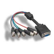 Kentek 1' ft VGA Female to 5BNC RGBHV Female Video Adapter 24 AWG TV PC Display picture