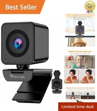 Wide Angle 90° 1080P Webcam with Automatic Light Adjustment for Home Office picture