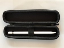 Apple iPad Pro Pencil Case...Zippered Semi Hard Shell...Pen Stylus Holder..Black picture