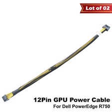 Lot of 2 Dell PowerEdge R750 12Pin Power Cable for NVIDIA H100 GPU Slot 7 MMK2H picture