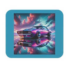 1969 Chevy Camaro Mouse Pad Classic Muscle Car Sunset Neon Retro Desk Mat picture
