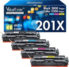 Valuetoner Compatible Toner Cartridge Replacement for HP 201X 201A CF400X CF401X picture