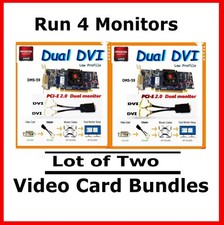 Lot of 2 DUAL DVI Video Card✔️Low Profile ✔️PCI-E x16 2.0✔️DELL HP ALL✔️19W each picture
