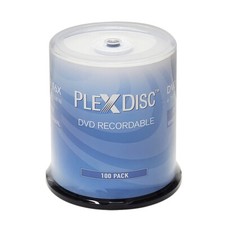 100 PlexDisc 16X 4.7GB DVD-R Everest White Thermal Hub Printable Disc 632-415-BX picture