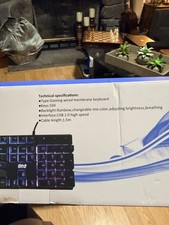 BTC Wired USB 2.0 Gaming Membrane Keyboard 104-Key Illuminated Black picture