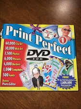 Cosmi Print Perfect Photo Editor DVD ROM clip web art fonts borders photos picture