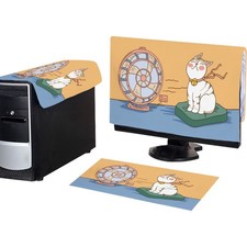 3Pcs Computer Dust Cover Set Keyboard Computer Host Pc Monitor Tower Protecto... picture