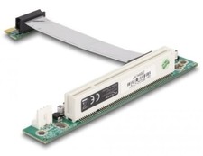 Delock riser card PCI Express x1    1 x PCI with flexible cable 9 cm left picture