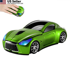 elec Space Cool Sport Car Shape 2.4GHz Wireless Mouse Optical Cordless Green picture
