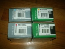 GENUINE SET 4 LEXMARK TONER CARTRIDGES 801K 801C 801Y 801M CX310 NEW SEALED picture