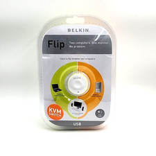 Belkin Flip Wireless USB KVM Switch F1DG102U Keyboard Video Mouse USB VGA picture