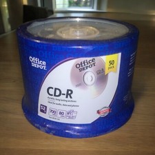 Office Depot 52x, 700 MB, 80 min. CD-R, 50 pack Blank Discs Sealed  picture
